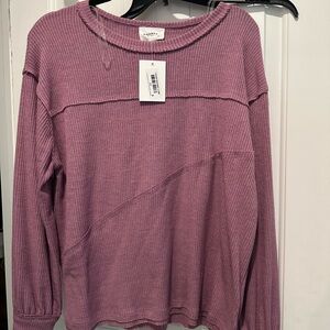 ANDREE BY UNIT Mauve Long Sleeve Sweatshirt
